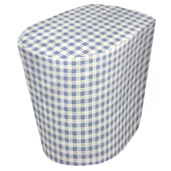 Checked Gingham Food Processor Cover by Penny's Needful Things (Large, Light Blue)