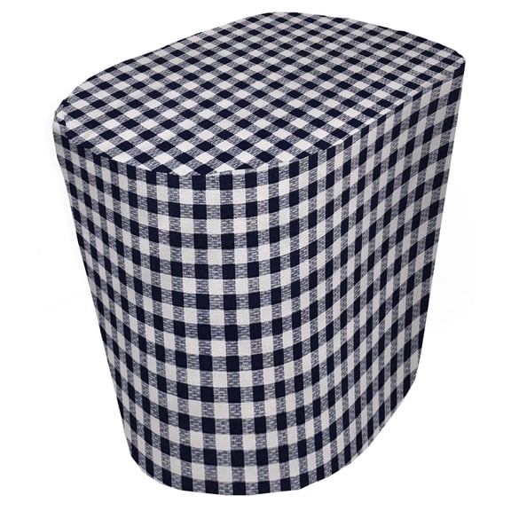 Checked Gingham Food Processor Cover by Penny's Needful Things (Large, Navy Blue)