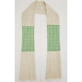 thumbnail image 1 of Checked Gingham Kitchen Towel Boa / Scarf by Penny's Needful Things (Towel Color: Off White) (Green), 1 of 1