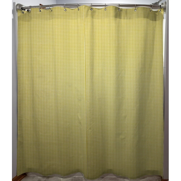 Checked Gingham Shower Curtain by Penny's Needful Things (Yellow)