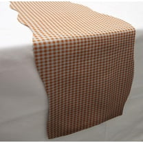 Checked Gingham Table Runner by Penny's Needful Things (3 Feet Long - SCALLOPED) (Orange)