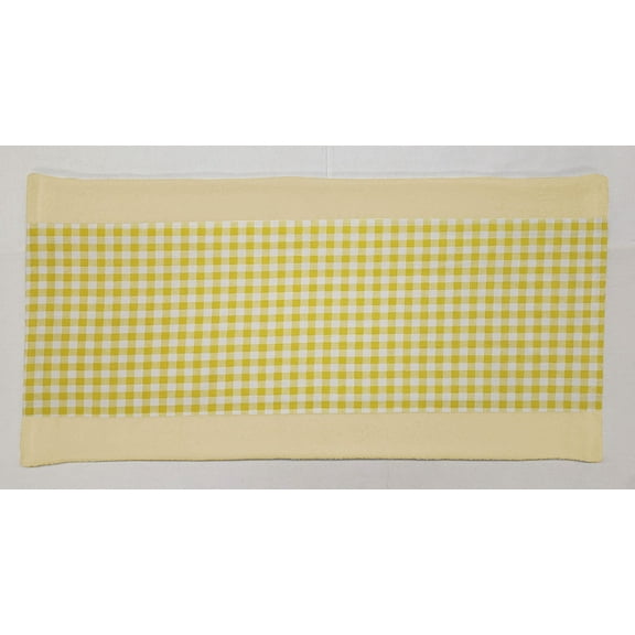Checked Gingham Terrycloth Bathmat by Penny's Needful Things (Terrycloth Color: Yellow) (Yellow)