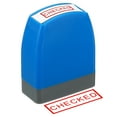 thumbnail image 1 of Checked Stamp Self Inking Red Ink Office Stamps Pre Inked Message Stamp Business Stamp Style 1, Blue, 1 of 6