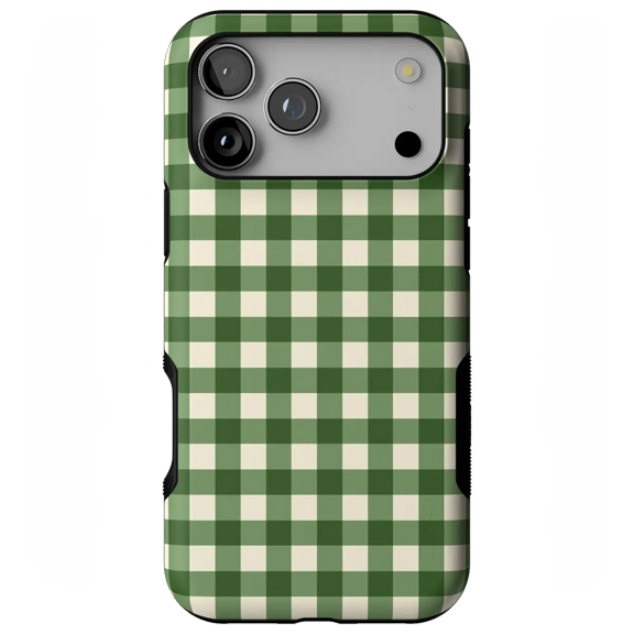 Checked Twice Green Plaid Pattern Phone Case with iPhone 17 to 11 Pro Max