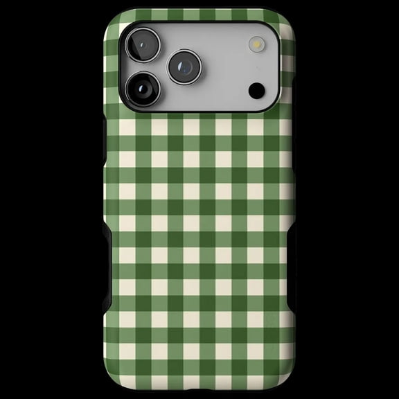 Checked Twice Green Plaid Phone Case 17 16 15 14 13 12 11 Pro Max