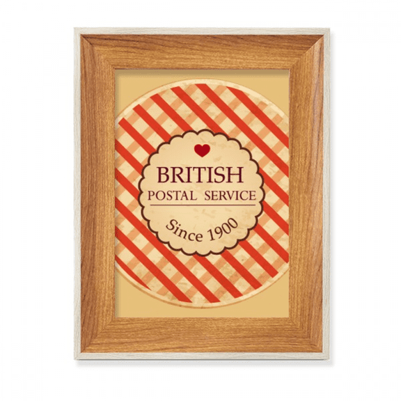 Checked UK London Britian Stamp Desktop Wooden Photo Frame Display Picture Art Painting Multiple Sets