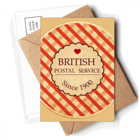 Checked UK London Britian Stamp Postcards Envelopes Blank Note Cards Mailing