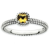 Aquamarine Sterling Silver Rhodium Cross Ring - Walmart.com