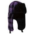 thumbnail image 1 of Checker Pattern Trooper Hat - Purple/Black, 1 of 2