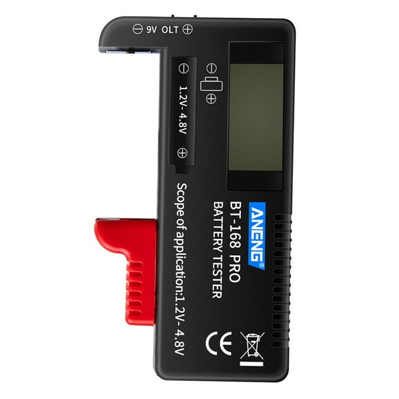 Checker,Universal Tester D Bt-168 Checker Battery Tool Battery Checker Battery Aaa Aa Button Tool Universal Tester Checker Tester Type Tester Battery Tester C Aaa Aa Black