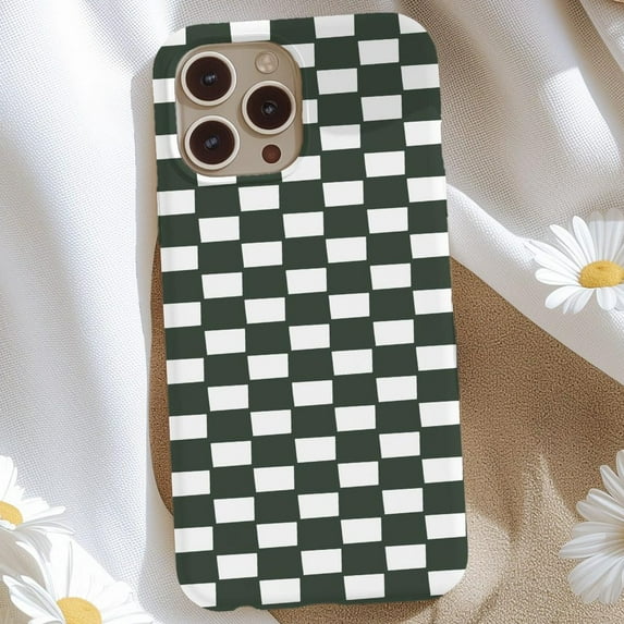 Checkerboard Aesthetic Phone Case Trendy Girly Collage iPhone 17 16 15 ...