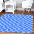thumbnail image 1 of Checkerboard Area Rug Washable Soft Checkered Blue Carpet For Living Room Bedroom Dining Room Non-Shedding Retro Accent Floor Cover Rubber Rug Mat 3 x 4ft, 1 of 6