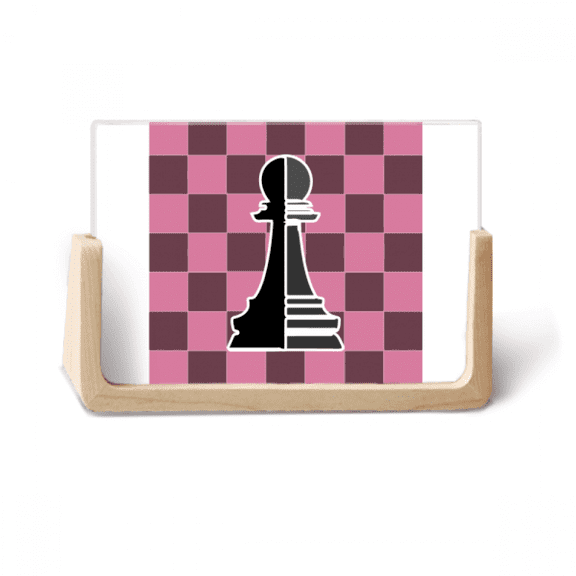 Checkerboard Black Word Chess Photo Wooden Photo Frame Tabletop Display