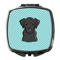 thumbnail image 1 of Checkerboard Blue Black Labrador Compact Mirror BB1173SCM, 1 of 4