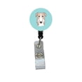 thumbnail image 1 of Checkerboard Blue Borzoi Retractable Badge Reel, 1 of 1