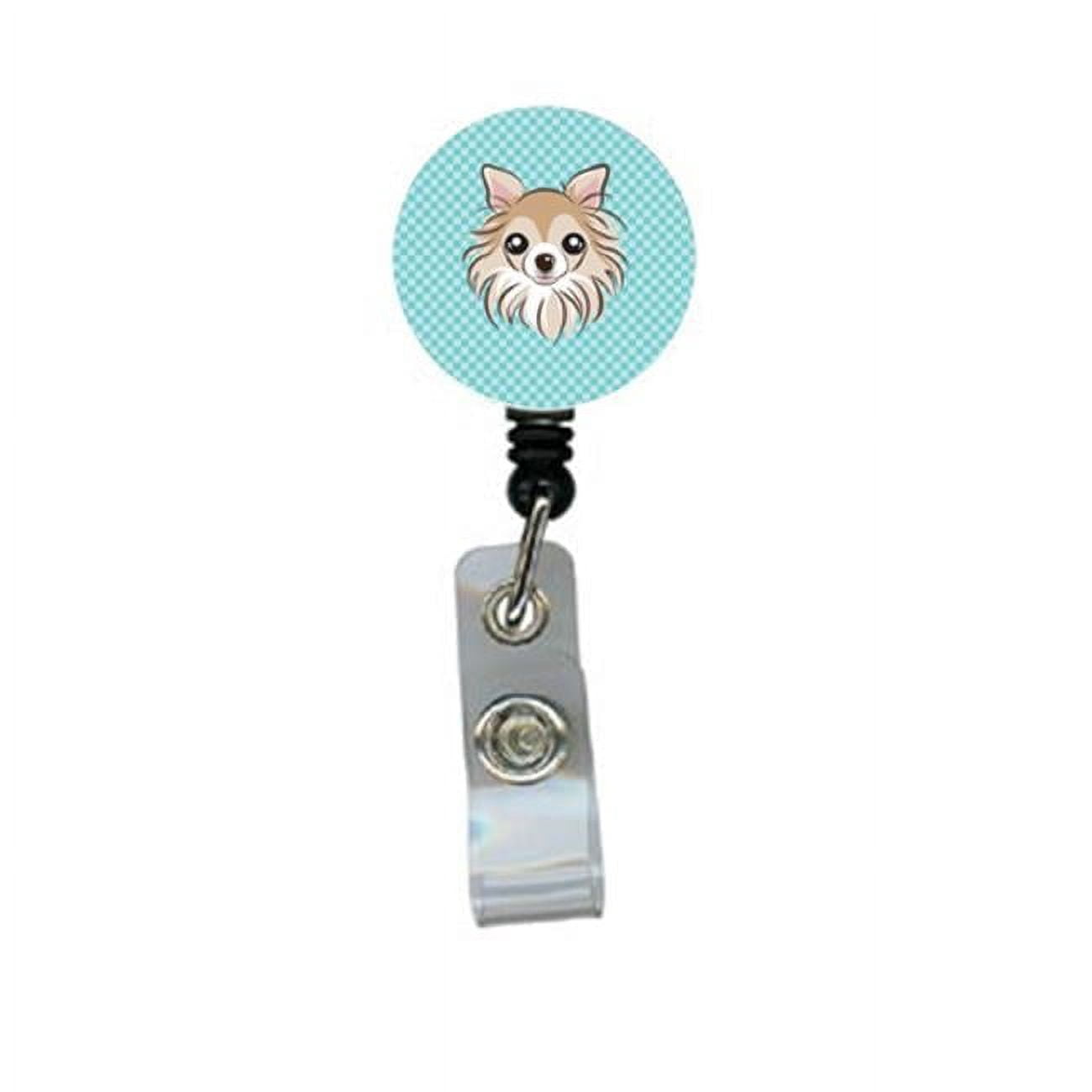 Pink Chihuahua Retractable Badge Reel - Nurse ID Holder With Belt Clip, Cute Dog Design