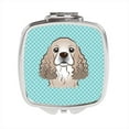 thumbnail image 1 of Checkerboard Blue Cocker Spaniel Compact Mirror, 1 of 1