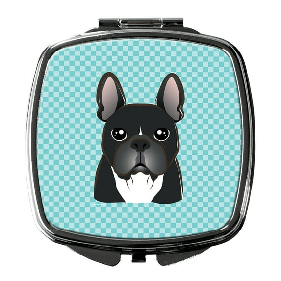 Checkerboard Blue French Bulldog Compact Mirror BB1165SCM
