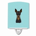 thumbnail image 1 of Checkerboard Blue Min Pin Ceramic Night Light, 1 of 2