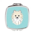 thumbnail image 1 of Checkerboard Blue Pomeranian Compact Mirror- 2.75 x 3 x .3 In., 1 of 1