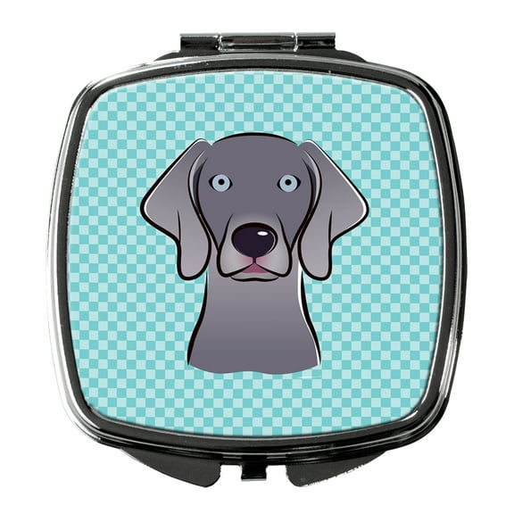 Checkerboard Blue Weimaraner Compact Mirror BB1169SCM