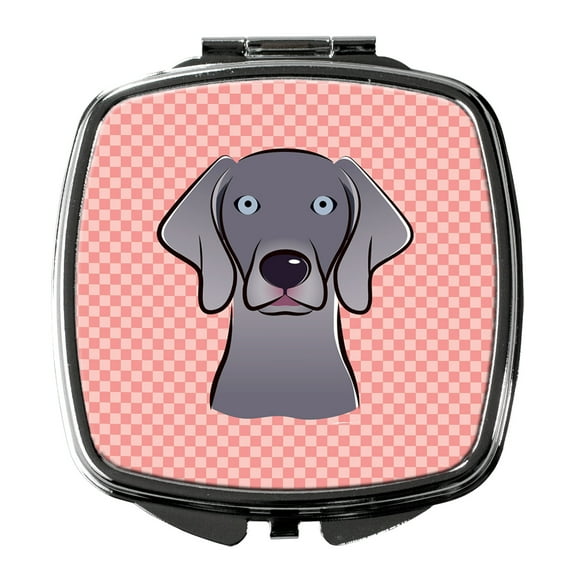 Checkerboard Blue Weimaraner Compact Mirror BB1231SCM