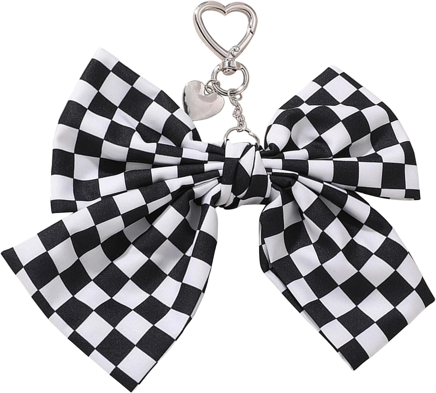 Checkerboard Bow Bag Charm for Purses and Handbags, Fabric Keychain Bag ...