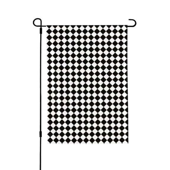 Checkerboard Chess Garden Flag 28x40 Double Sided Large Stained House Yard Flag For Outside Porch Lawn Decor