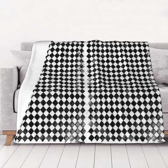 Checkerboard Chess Warm Cozy Plush Throw Blanket for Couch Bed Sofa 40"x30"