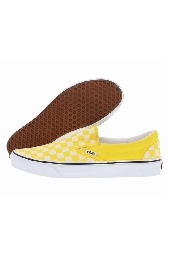 Classic Slip-On Unisex Shoes Size 5.5, Color: Cyber Yellow/True White