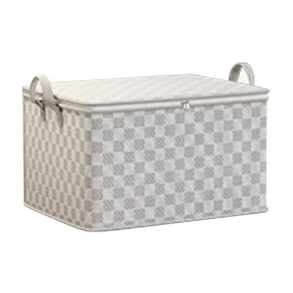 Checkerboard Clothes Storage Bag, Ed Storage Bag, Minimalist Design, Space-saving Organization, Furniture Decor, Home Organization, Large Capacity Storage, Durable Fabric Construction,