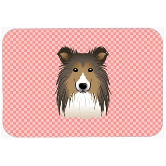 Checkerboard Design with Dog Mouse Pad, Hot Pad or Trivet