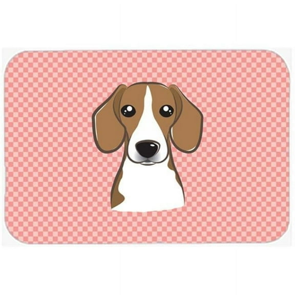 Checkerboard Design with Dog Mouse Pad, Hot Pad or Trivet