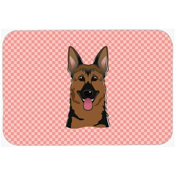 Checkerboard Design with Dog Mouse Pad, Hot Pad or Trivet