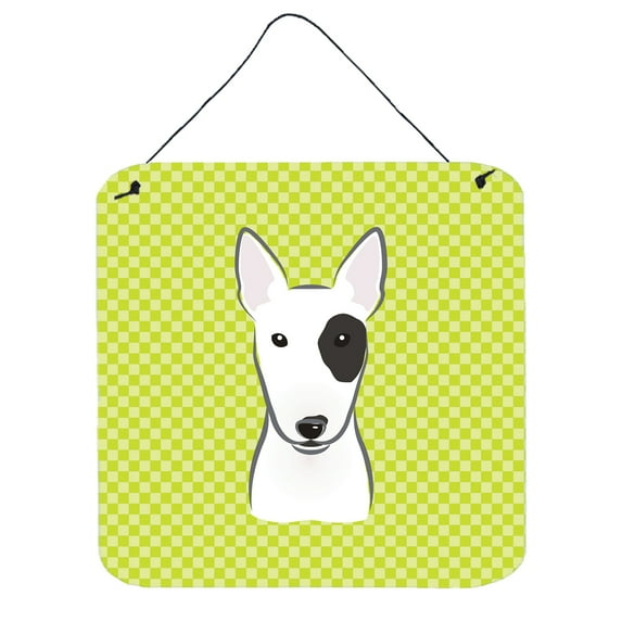 Checkerboard Design with Dog Wall or Door Hanging Prints