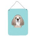thumbnail image 1 of Caroline's Treasures BB1154DS1216 Checkerboard Blue Cocker Spaniel Wall or Door Hanging Prints, 12x16, multicolor, 1 of 2