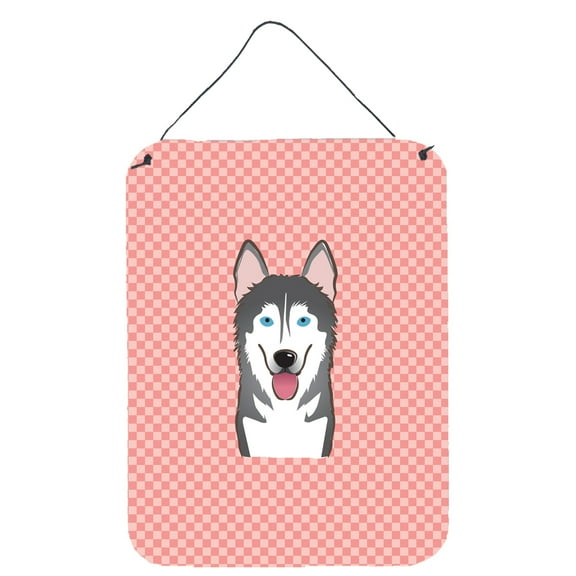 Checkerboard Design with Dog Wall or Door Hanging Prints