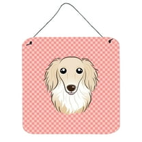 Checkerboard Design with Dog Wall or Door Hanging Prints