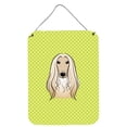 thumbnail image 1 of Caroline's Treasures BB1306DS1216 Checkerboard Lime Green Afghan Hound Wall or Door Hanging Prints, 12x16, multicolor, 1 of 2