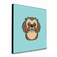 thumbnail image 1 of Caroline's Treasures BB1187UP88 Checkerboard Blue Chocolate Brown Shih Tzu Artwork Wall Panel, , multicolor, 1 of 1