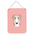thumbnail image 1 of Caroline's Treasures BB1228DS1216 Checkerboard Pink Borzoi Wall or Door Hanging Prints, 12x16, multicolor, 1 of 2