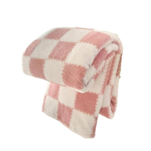 Checkerboard Fleece Blanket - Machine Washable Winter Nap/Air ...