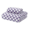 thumbnail image 1 of Checkerboard Grid Velvet Bath Towel, Thickened Plaid Towel, No Shedding Highly Absorbent Big Bath Towel for Home Bathroom Spa Use, 1 of 3
