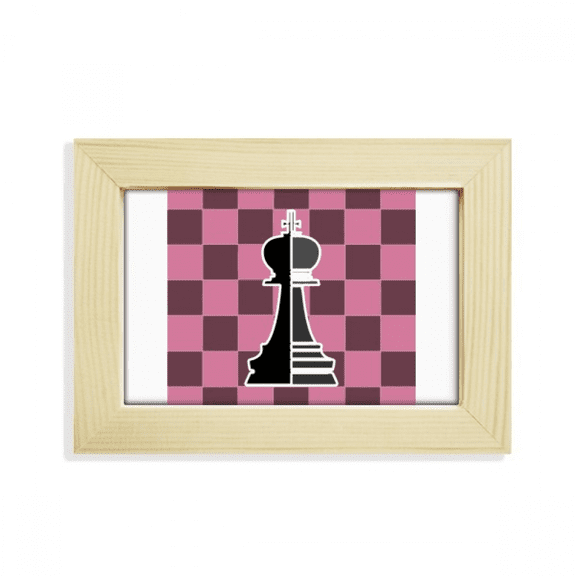 Checkerboard King Black Word Chess Desktop Decorate Photo Frame Picture Art Painting 5x7 inch