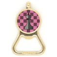 Checkerboard King White Word Chess Beer Bottle Cap Opener Stainless