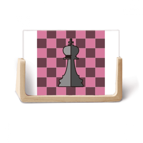 Checkerboard King White Word Chess Photo Wooden Photo Frame Tabletop Display