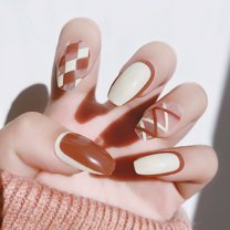 Checkerboard Lattice Line Jelly Glue Nail Manicure