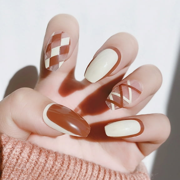 Checkerboard Lattice Line Jelly Glue Nail Manicure
