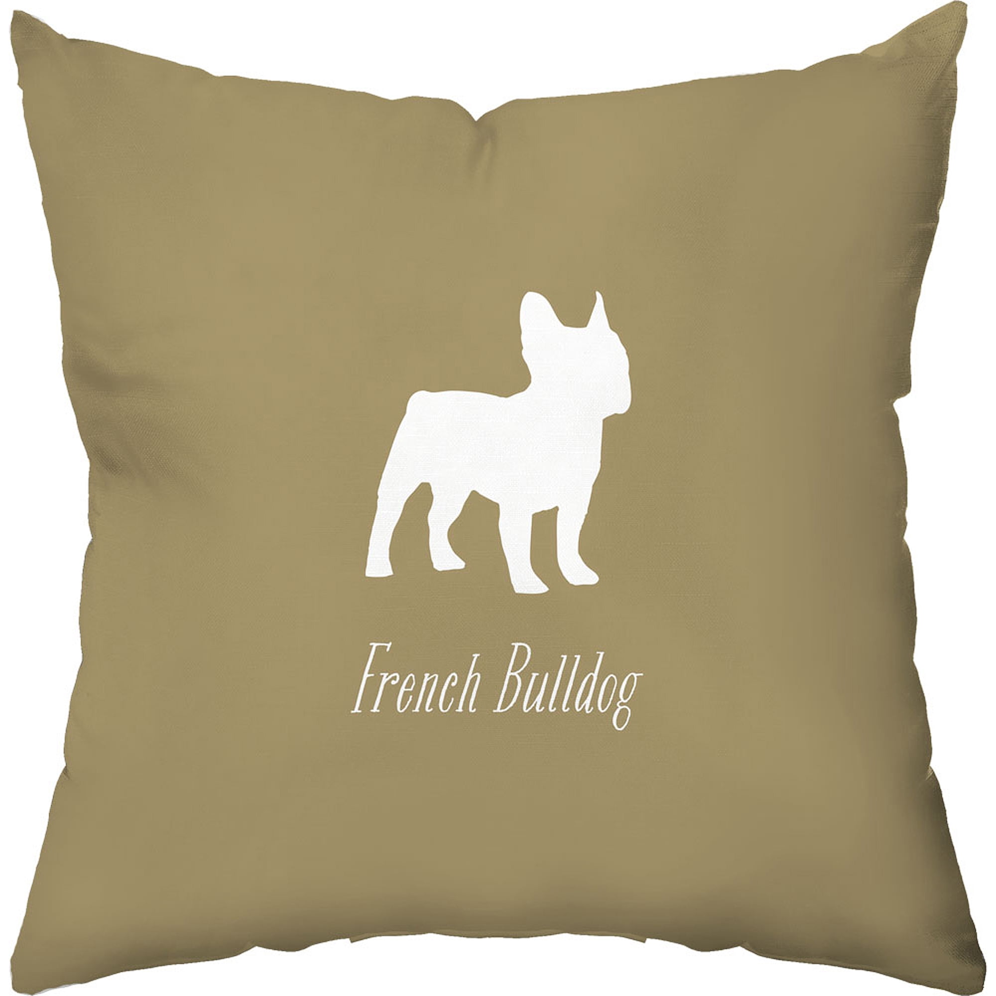Checkerboard Lifestyle French Bulldog Throw Pillow, Beige