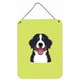 thumbnail image 1 of Checkerboard Lime Green Bernese Mountain Dog Wall and Door Hanging Prints - 12 L x 0.02 W x 16 H in., 1 of 1